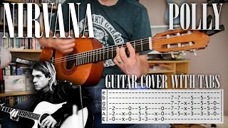 Nirvana  Polly  Guitar cover with tabs [upl. by Savil468]