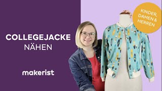 Collegejacke nähen  Kinder Damen und Herren  BlousonStyle [upl. by Ydderf418]