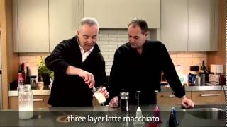 aerolatte  milk frother makes three layer caffè latte macchiato [upl. by Attelra590]