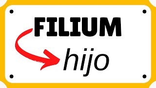 FILIUM › «hijo» EVOLUCIÓN LATÍN › español ÉtimosFáciles [upl. by Nanreik547]