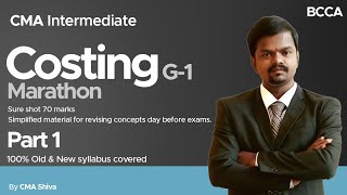 CMA INTER COSTING PART 1 BY CMA SHIVA SIR [upl. by Inimod]