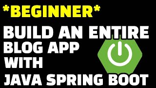 Build an ENTIRE Blog from Scratch in JUST 120 MINUTES  Java Spring Boot BEGINNER Tutorial [upl. by Smukler]