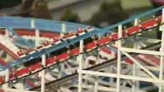 Lionel O gauge trains amp amusement park roller coaster [upl. by Nanette218]