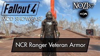 Fallout 4  Mod Showcase NCR Ranger Veteran Armor by DogtoothCG Unoctium [upl. by Sikras50]