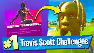 Bounce off of different Giant Astro Heads  Stage Location Travis Scotts Astronomical  Fortnite [upl. by Leinehtan]