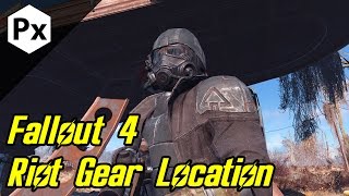 Fallout 4 Riot Gear Location NCR Ranger Veteran Armor Mod [upl. by Storz]