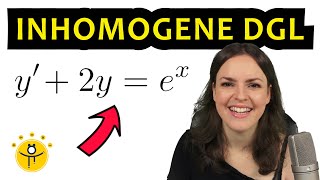 Differentialgleichung inhomogen lösen – Variation der Konstanten 1 Ordnung Beispiel [upl. by Adnarb620]