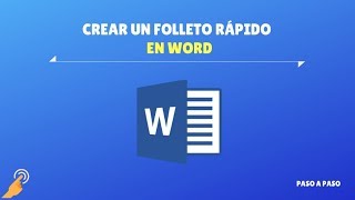 Crear un folleto rápido en Word [upl. by Iruyas]