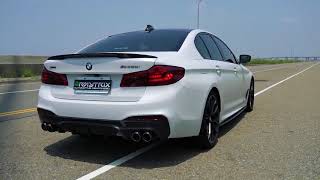 2018 BMW M550i xDrive with ARMYTRIX Exhaust [upl. by Jaffe]