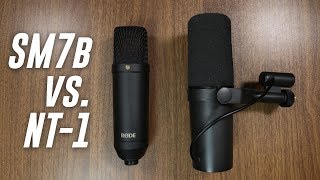 Shure SM7b vs Rode NT1 Comparison Versus Series [upl. by Sug500]