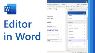 How to use Editor in Microsoft Word  your intelligent writing assistant [upl. by Malilliw]