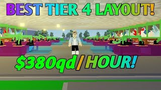 BEST TIER 4 LAYOUT FACTORY SIMULATOR  Roblox Factory Simulator [upl. by Ratna599]