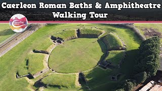 CAERLEON ROMAN BATHS amp AMPHITHEATRE WALES  Walking Tour  Pinned on Places [upl. by Liam]