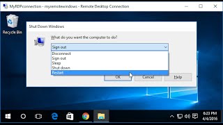 How to easily shutdown or restart Windows over Remote Desktop Connection [upl. by Assehc]