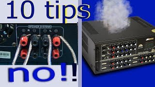 How to connect speakers to amplifier 10 tips to use speaker protection and amplifier properly [upl. by Kirkpatrick]