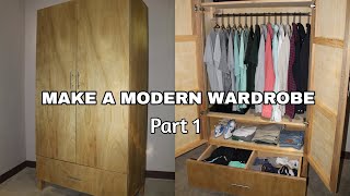 Making a Modern Wardrobe  DIY Closet 12 [upl. by Mages384]