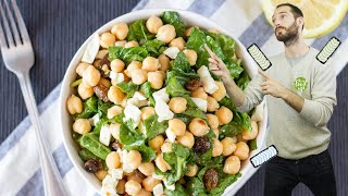 Amazing Chickpea Spinach Salad  Hurry The Food Up [upl. by Tremml]