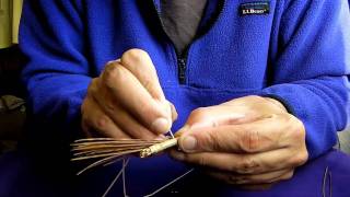 Making A Pine Needle Basket [upl. by Spindell]