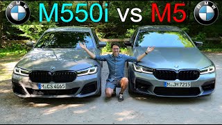 BMW M5 vs BMW M550i comparison  the V8 performance duel [upl. by Audly]