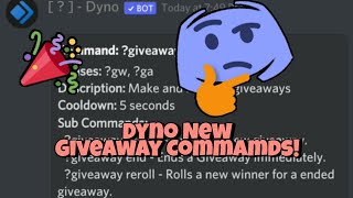 Dyno Bots new Giveaway Commands  Discord [upl. by Hayikaz]