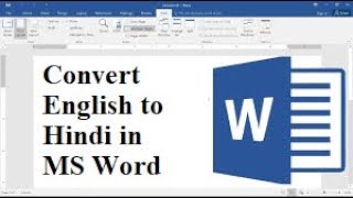 Convert English to Hindi in MS Word [upl. by Burnett]