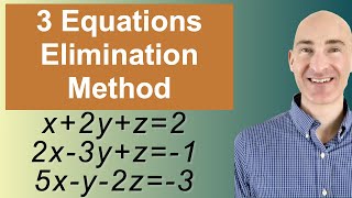 Solving Systems of 3 Equations Elimination [upl. by Nodnahs]