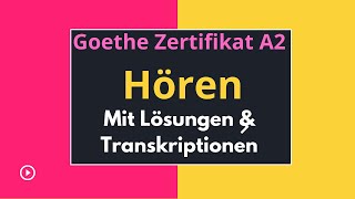 Prüfung Goethe Zertifikat A2 Hören  German Listening Exam Goethe A2 [upl. by Furie]