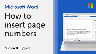 How to insert page numbers in a Word document  Microsoft [upl. by Thorstein]