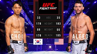 DOOHO CHOI vs BILL ALGEO FULL FIGHT UFC [upl. by Huxham]