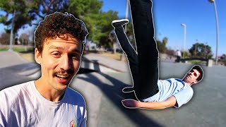 PRO SKATER CHALLENGES ME TO LAND TRICK Feat Jonny Giger [upl. by Inej14]