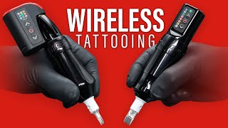 How to use Wireless Flux Tattoo Machine amp LightingBolt Battery Pack Tutorial  FK Irons  Tatuaje [upl. by Ynttirb]