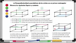 13 PERPENDICULARIDAD Y PARALELISMO DE LAS ARISTAS EN UN PRISMA RECTANGULAR 5º GRADO [upl. by Kerrill]