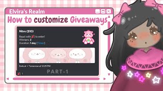 How to create FULLY CUSTOMIZED GIVEAWAYS│using Giveaway Boat│ Part1│Join our 9K Discord fam│ Elvira [upl. by Aennaej564]