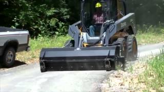 John Deere Worksite Pro Attachments Brooms Overview [upl. by Adnilreh]