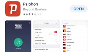 Psiphon free internet app on iPhone how to download and use full video [upl. by Enovahs]