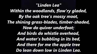 LINDEN LEA Lee VAUGHAN WILLIAMS Lyrics Words text trending Sing Along Song [upl. by Richie334]