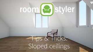 Roomstyler Tips and tricks Sloped roofs [upl. by Aihsekan]