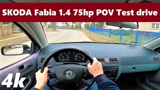 Skoda Fabia I 2002 14 mpi 75hp POV DRIVE Acceleration  Test after 190000km  Walkaround  4K 18 [upl. by Eatnuahs]