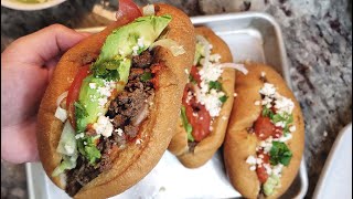 LONCHES  Ground Beef Tortas Recipe  Mexican Style Sandwiches Recipe [upl. by Alleuqcaj192]