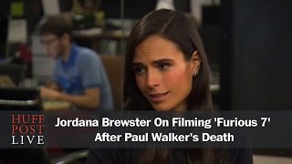 JORDANA BREWSTER breaks down ON SET after PAUL WALKERS accident [upl. by Essiralc]