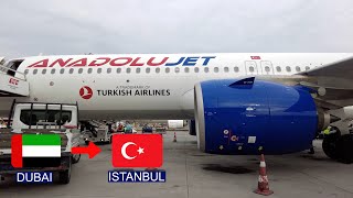 TRIP REPORT  AnadoluJet ECONOMY  Airbus A321NEO  Dubai DXB  Istanbul SAW [upl. by Dunning]