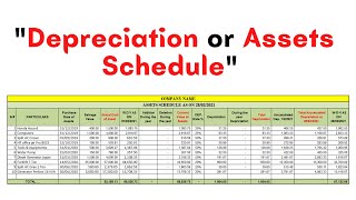 How to prepare depreciation schedule in excel [upl. by Colver]