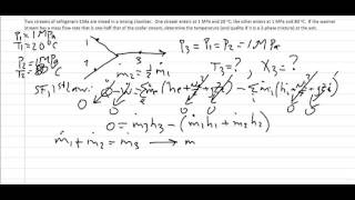 Thermodynamics Worked example Mixing chamber [upl. by Vonni]