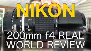 Nikon 200mm f4 Ai Lens Real World Review [upl. by Laefar731]