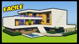 TUTO GRANDE MAISON MODERNE FACILE A FAIRE  MINECRAFT [upl. by Akiehs]