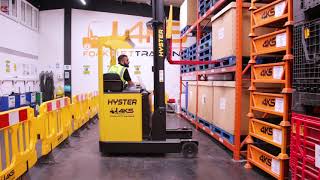 Reach Truck Training  How to Destack at Eye Level  4KS Forklift Training [upl. by Eliam116]