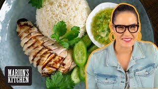 How To HAWKERSTYLE Hainanese Chicken Rice At Home 🙌💯  Marions Kitchen [upl. by Nivahb]