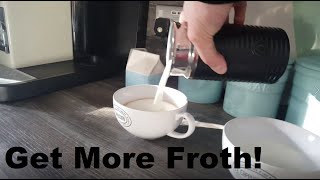 How to Get More Froth from Your Nespresso Coffee Aeroccino  Nespresso tips and help [upl. by Kaliope]