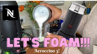 How To Foam Milk With Aeroccino 3 Make Coffee With Foam Tips amp Tricks  Easy Foamed Latte Recipe [upl. by Korrie]