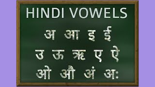 Hindi Vowels Pronunciation  Learn Hindi Alphabets [upl. by Gnoy]